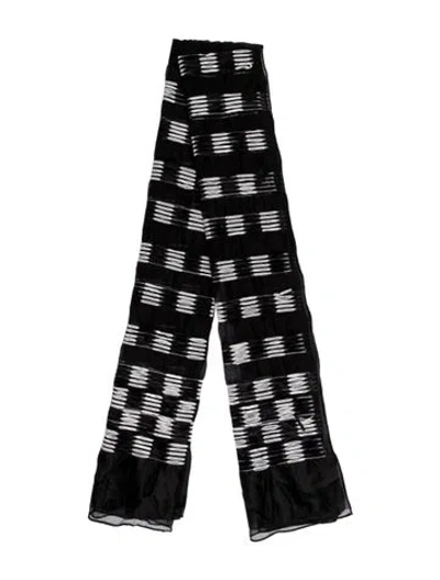 Pre-owned Giorgio Armani Printed Scarf In Black
