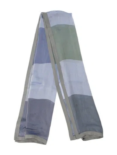 Pre-owned Giorgio Armani Printed Shawl In Blue/white