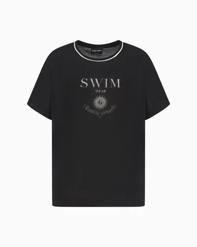 Giorgio Armani Printed Silk And Lyocell Crew-neck T-shirt