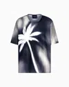 Giorgio Armani Printed Silk Habotai T-shirt Shirt In Black