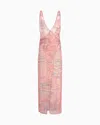 Giorgio Armani Printed Silk Organza Long Dress