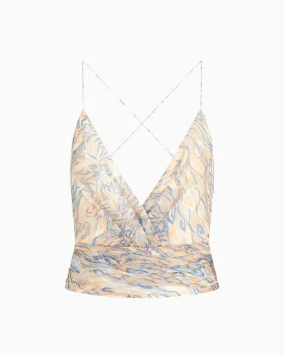 Giorgio Armani Printed Silk Organza Top
