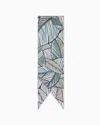 Giorgio Armani Men's Silk Leaf-print Neck Scarf In Blue