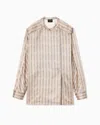 Giorgio Armani Printed Silk Shirt Jacket In Multi