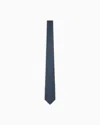 Giorgio Armani Printed Silk Tie In Blue