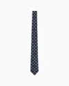 Giorgio Armani Printed Silk Tie In Blue