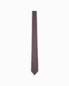 Giorgio Armani Official Store Asv Silk Tie With Geometric Print In Burgundy