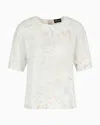 Giorgio Armani Mulberry-silk T-shirt In Grey