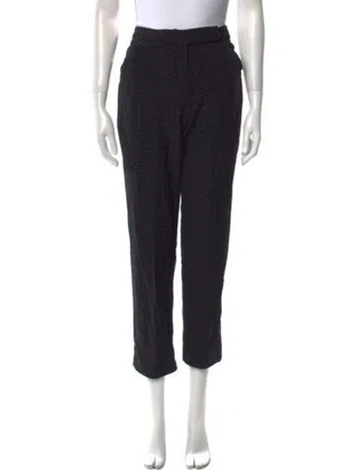 Pre-owned Giorgio Armani Printed Straight Leg Pants In Black
