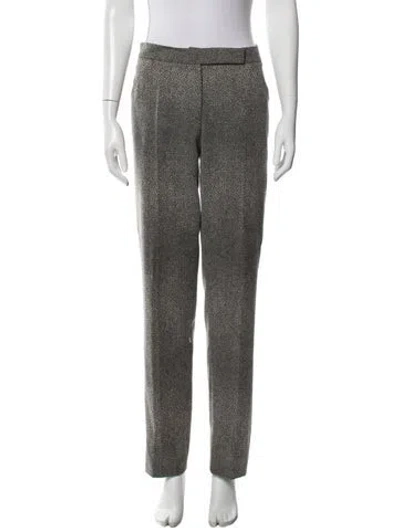 Pre-owned Giorgio Armani Printed Straight Leg Pants In Gray