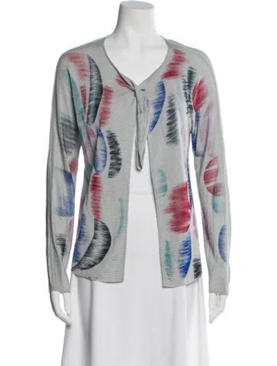 Pre-owned Giorgio Armani Printed Sweater In Blue