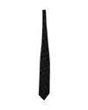 Giorgio Armani Printed Tie In Black Silk In Black