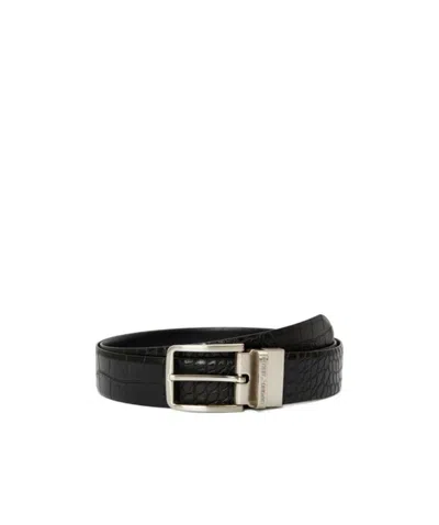 Giorgio Armani Printing Needle Buckle Belt In Black
