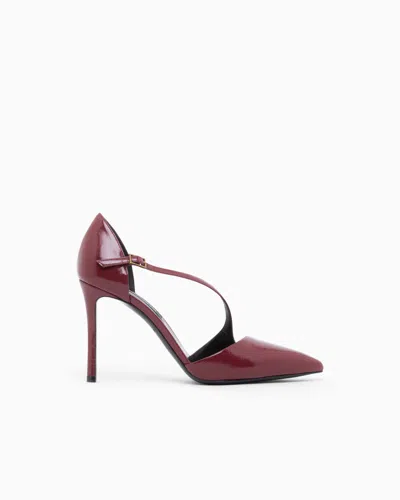 Giorgio Armani Pumps In Patent Leather With Leather Lining In Burgundy