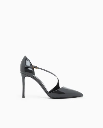 Giorgio Armani Pumps In Patent Leather With Leather Lining In Black