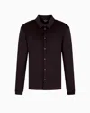 Giorgio Armani Pure Cashmere Interlock Shirt In Brown