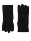 Giorgio Armani Cashmere Knitted Gloves In Black