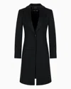 Giorgio Armani Pure Cashmere Single-breasted Coat In Black