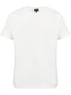Giorgio Armani Pure Cotton Interlock Signature Logo T-shirt Clothing In White