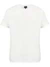Giorgio Armani Pure Cotton Interlock Signature Logo T-shirt In White