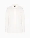 Giorgio Armani Pure Silk Charmeuse Shirt In White
