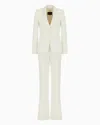 Giorgio Armani Official Store Crepe Tuxedo Pure Silk Jacket In White