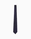 Giorgio Armani Pure Silk Jacquard Tie In Blue