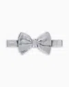 Giorgio Armani Official Store Pure Silk Bow Tie In Light Gray