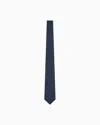 Giorgio Armani Pure Silk Polka-dot Jacquard Tie In Blue