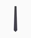 Giorgio Armani Pure Silk Polka-dot Jacquard Tie In Grey