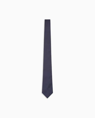 Giorgio Armani Pure Silk Tie In Blue