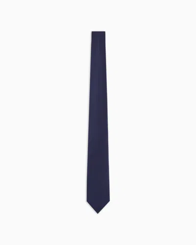 Giorgio Armani Pure Silk Tie In Blue