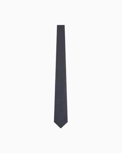 Giorgio Armani Pure Silk Tie In Blue