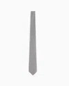 Giorgio Armani Pure Silk Tie With Jacquard Stripes In Grey