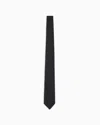 Giorgio Armani Pure Silk Tie With Micro Polka-dot Jacquard In Black