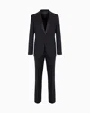 Giorgio Armani Pure Wool, Half-canvassed, Slim-fit Tuxedo From The Soho Line In Black