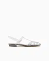 Giorgio Armani Pvc And Rhinestone Slingback Ballerinas In Transparent
