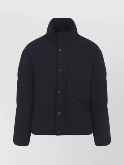 GIORGIO ARMANI QUILTED HIGH COLLAR JACKET WITH FRONT POCKETS