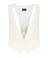 Giorgio Armani Glitter Jacquard Silk-cady Single-breasted Jacket In White