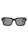 Giorgio Armani Rectangle-frame Sunglasses In 黑色