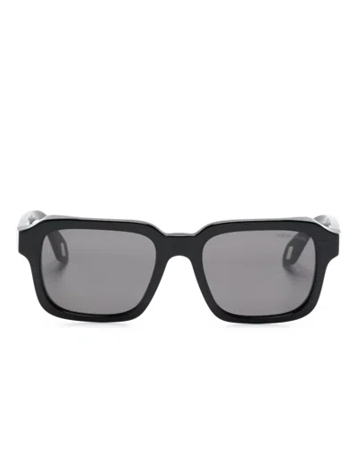 Giorgio Armani Rectangle-frame Sunglasses In 黑色