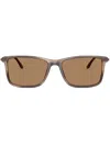 Giorgio Armani Sonnenbrille Mit Eckigem Gestell In Braun