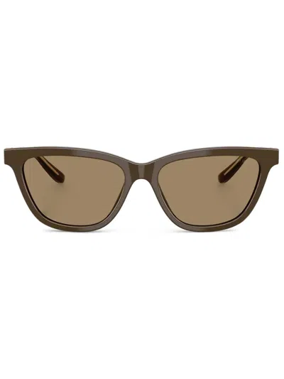 Giorgio Armani Rectangle-frame Sunglasses In Brown