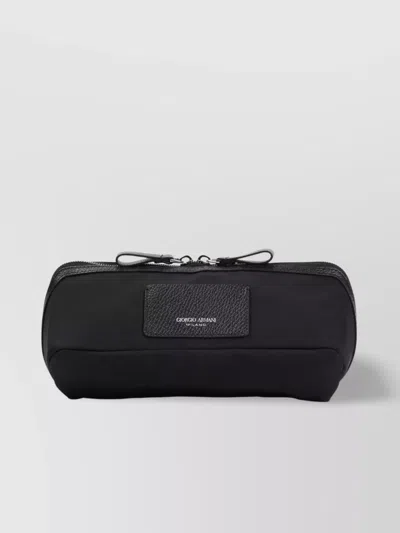 Giorgio Armani Rectangular Shape Nylon Beauty Case In Black
