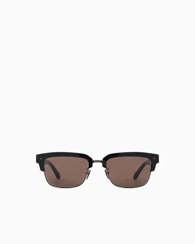 Giorgio Armani Rectangular Sunglasses In Black
