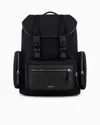 Giorgio Armani Official Store Recycled-nylon And Pebbled-leather Backpack Armani Sustainability Values In Navy Blue