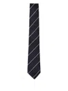 Giorgio Armani Regimental Striped Tie In Gold