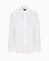 Giorgio Armani Official Store Regular-fit Cotton Shirt In White