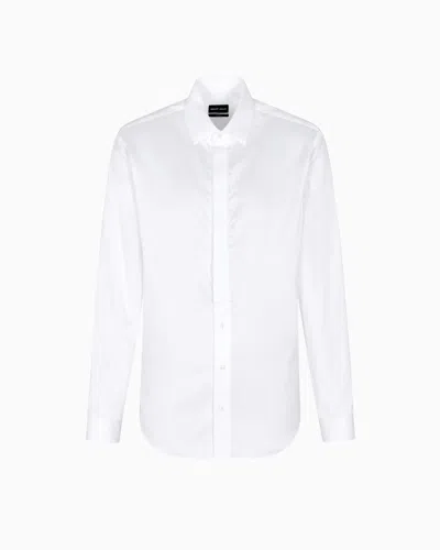 Giorgio Armani Regular-fit Cotton Shirt In White