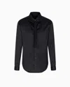 Giorgio Armani Regular-fit Cotton Shirt In Black